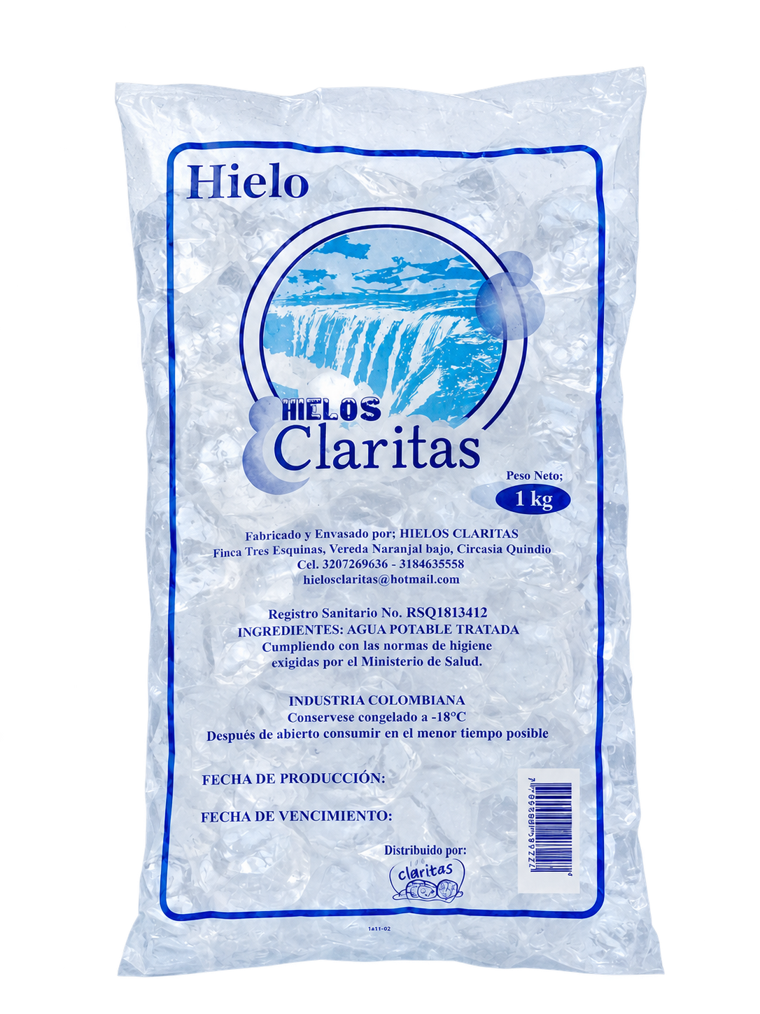 Bolsa de hielo de 1 kg