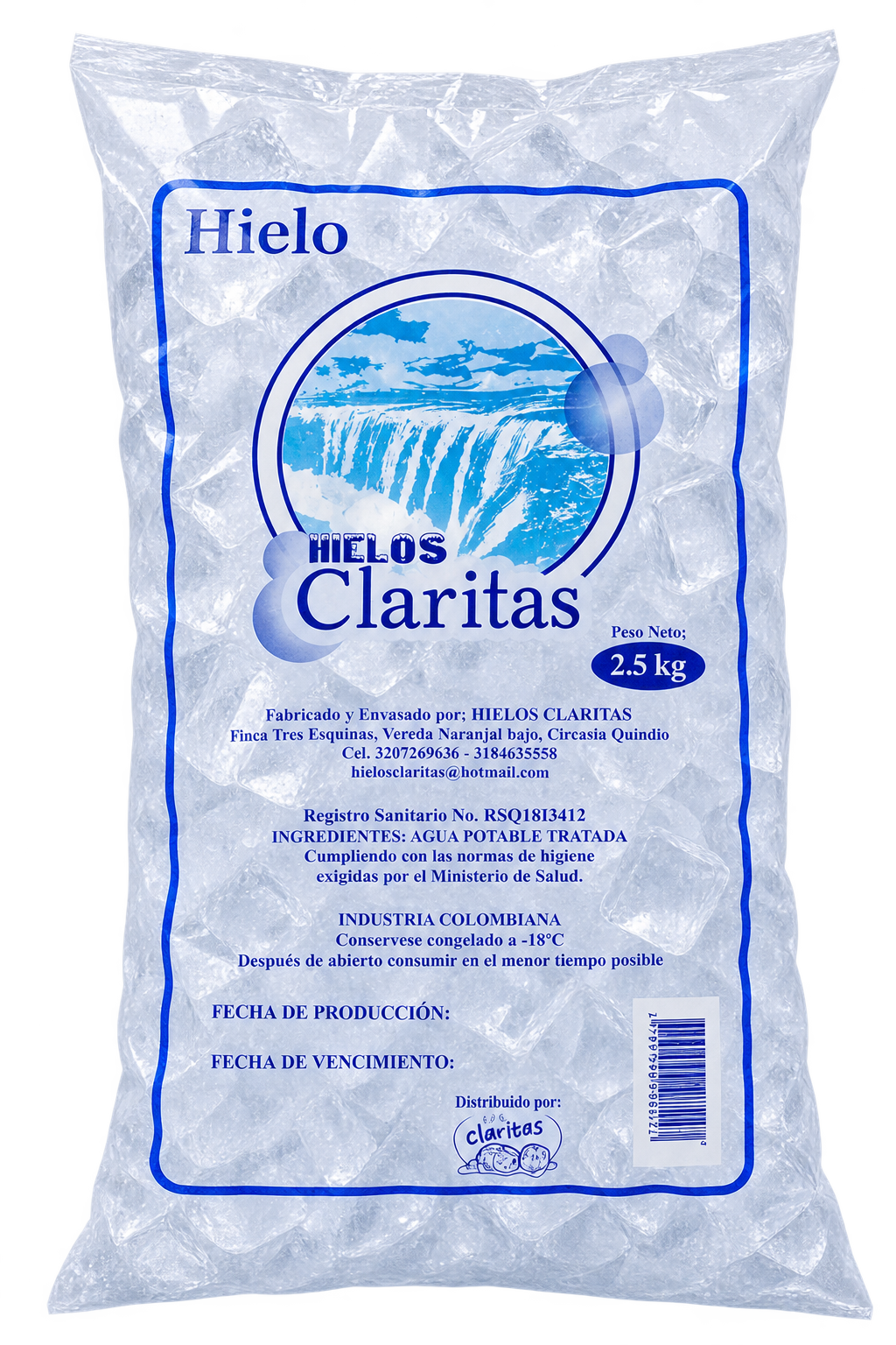 Bolsa de hielo de 2,5 kg