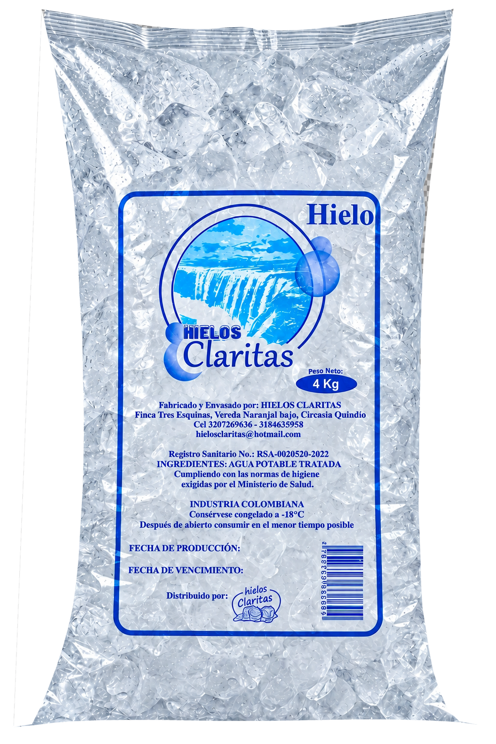 Bolsa de hielo de 4 kg